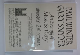 Item #BBS-2002642 Paul Winter, Gary Snyder: An Evening of Music and Poetry - Thursday 2nd...